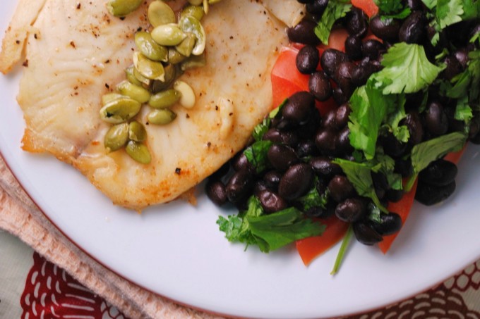 tilapia with lemon pepita sauce 025-1
