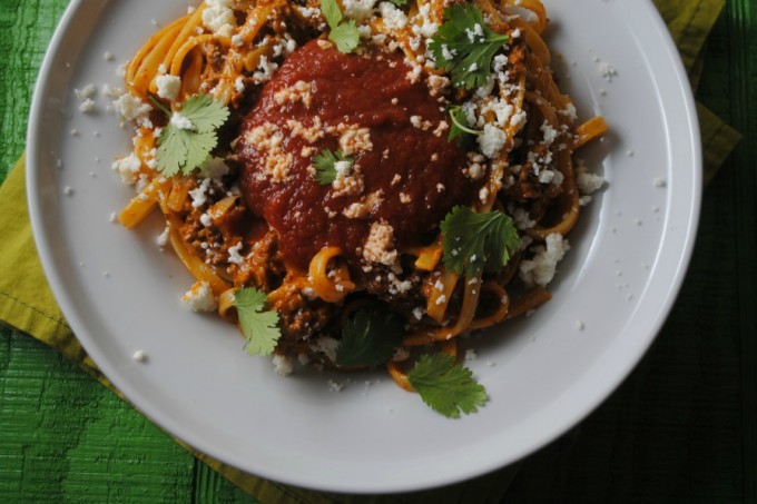 Mexican Fettucine Cabonara