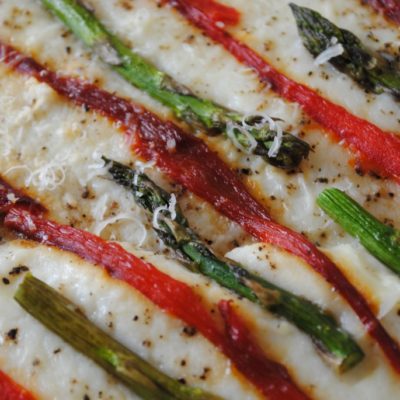 Roasted Asparagus Ricotta Pizza