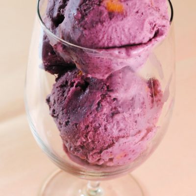 Blackberry Peach Ice Cream