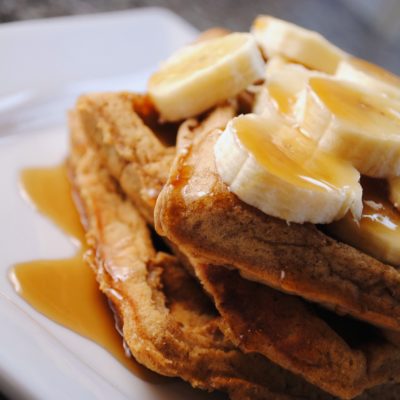 Celebrate a New Season of Curious George with Banana Sour Cream Waffles