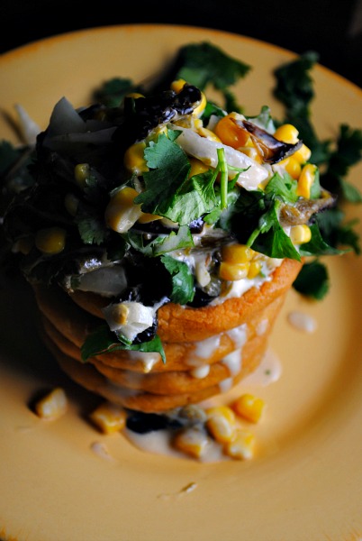 Rajas de Poblano con Elote y Crema