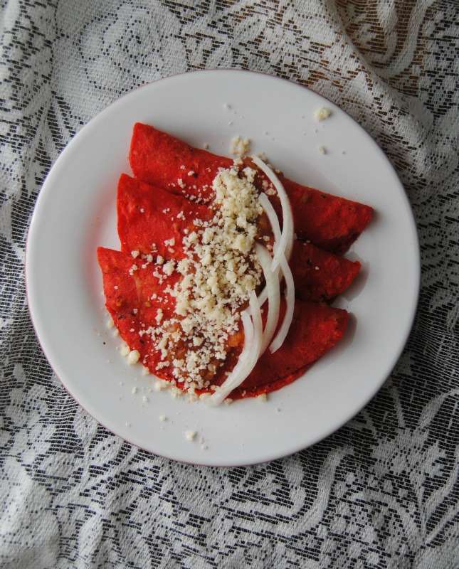 Enchiladas en Salsa Roja