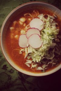 pozole rojo, red posole
