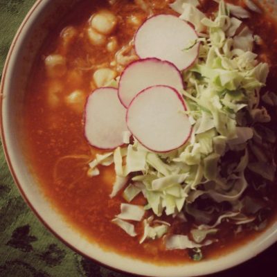 pozole rojo, red posole