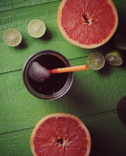 agua de toronja y jamaica