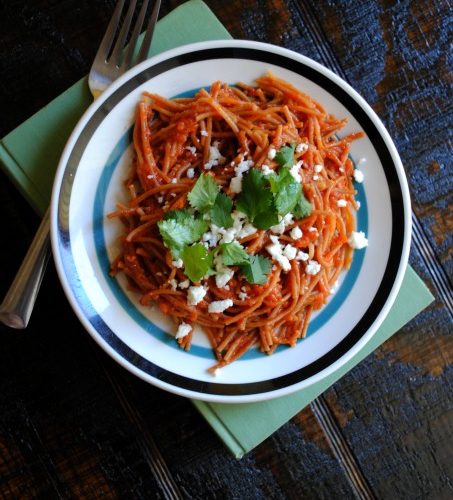 fideo, sopa seca, lent recipe