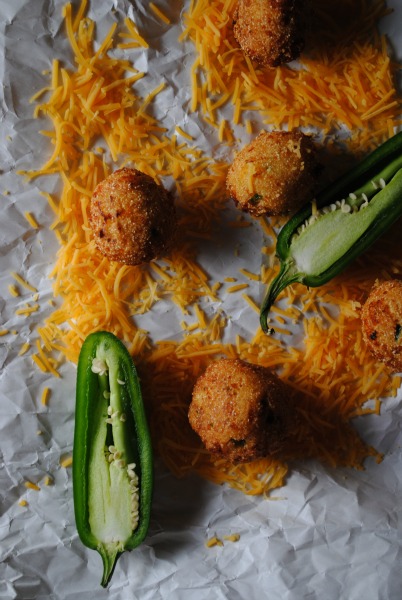 Zucchini Cheddar Hushpuppies - Two Lucky Spoons