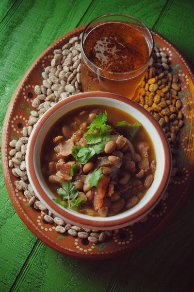 Borracho Beans, beans cooked with beer
