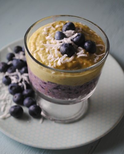 Avocado Blueberry Coconut Breakfast Smoothie