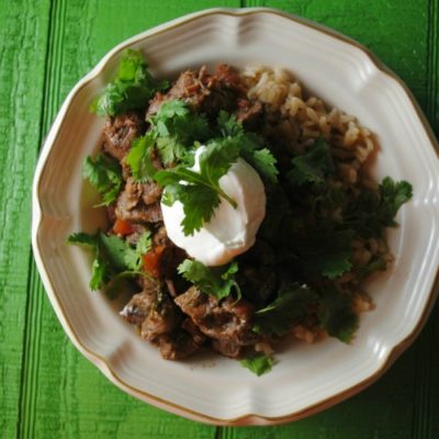 Slow Cooked Tomatillo Beef
