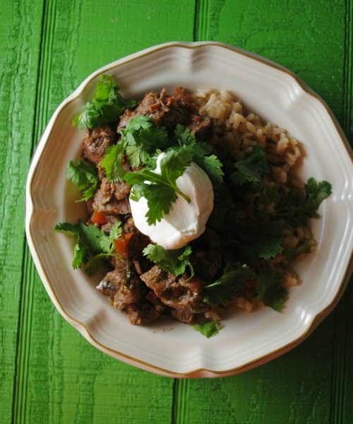 Slow Cooked Tomatillo Beef 