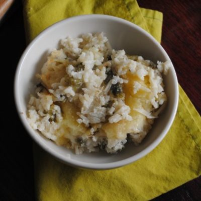 Creamy Rice with Nopalitos