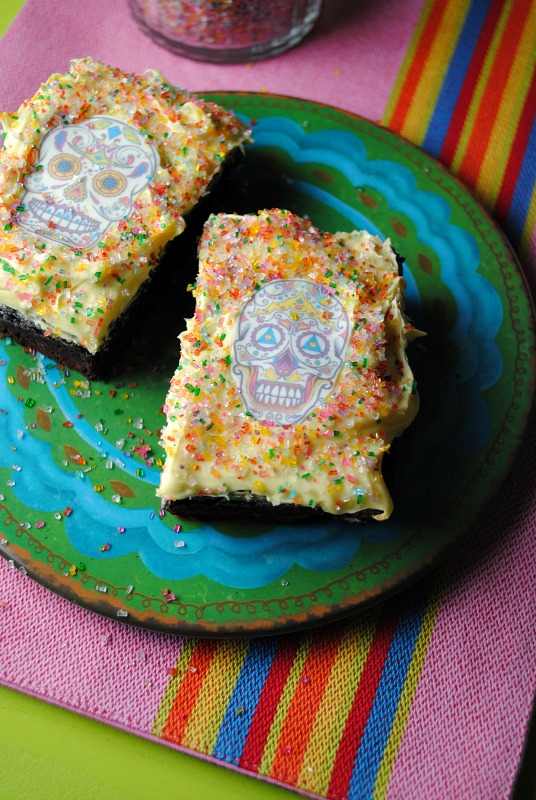 Dia de Los Muertos Chocolate Brownies