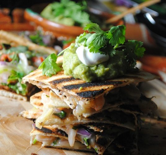 Shrimp Ceviche Quesadillas - Quesadillas Ceviche de Camarón