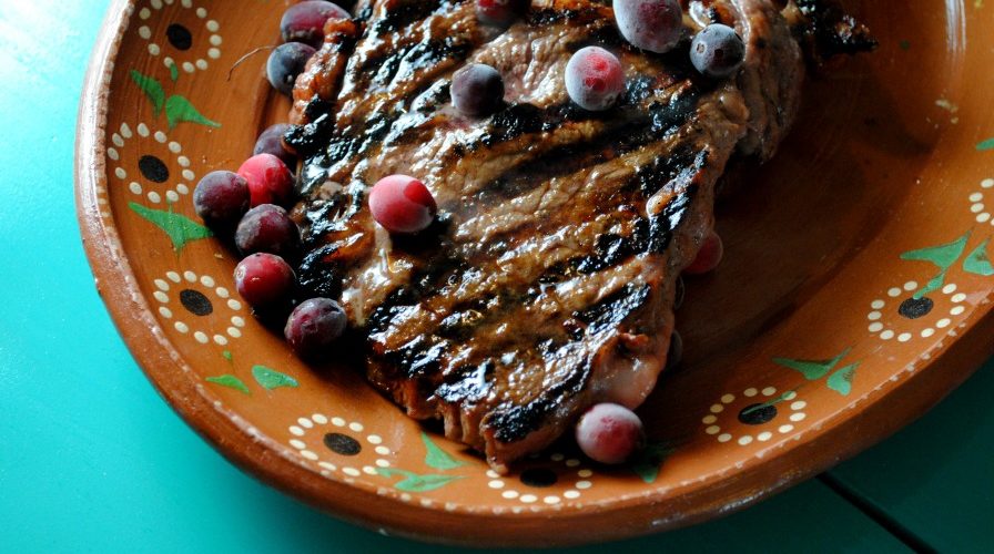 Rib-Eye Steak Marinated in Cranberry and Citrus from sweetlifebake.com