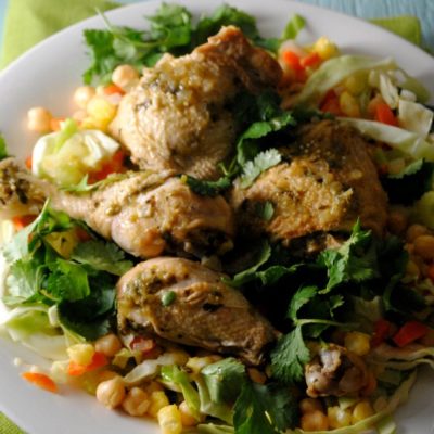 Crock Pot Chicken Verde-  Pollo Verde en el Crock Pot