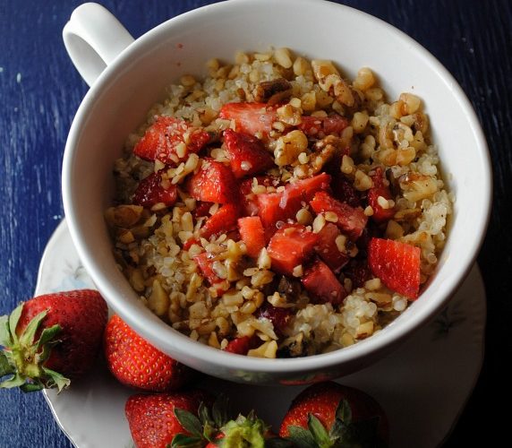Quinoa with Strawberries and Buttermilk recipe from sweetlifebake.com