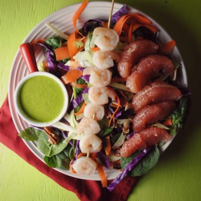 Shrimp Salad with Cumin Cilantro Dressing