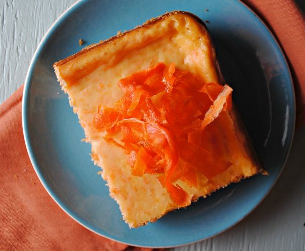 Carrot Cheesecake with Candied Carrots
