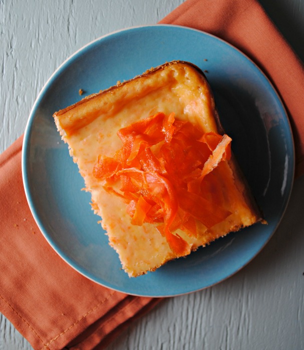 Carrot Cheesecake with Candied Carrots 