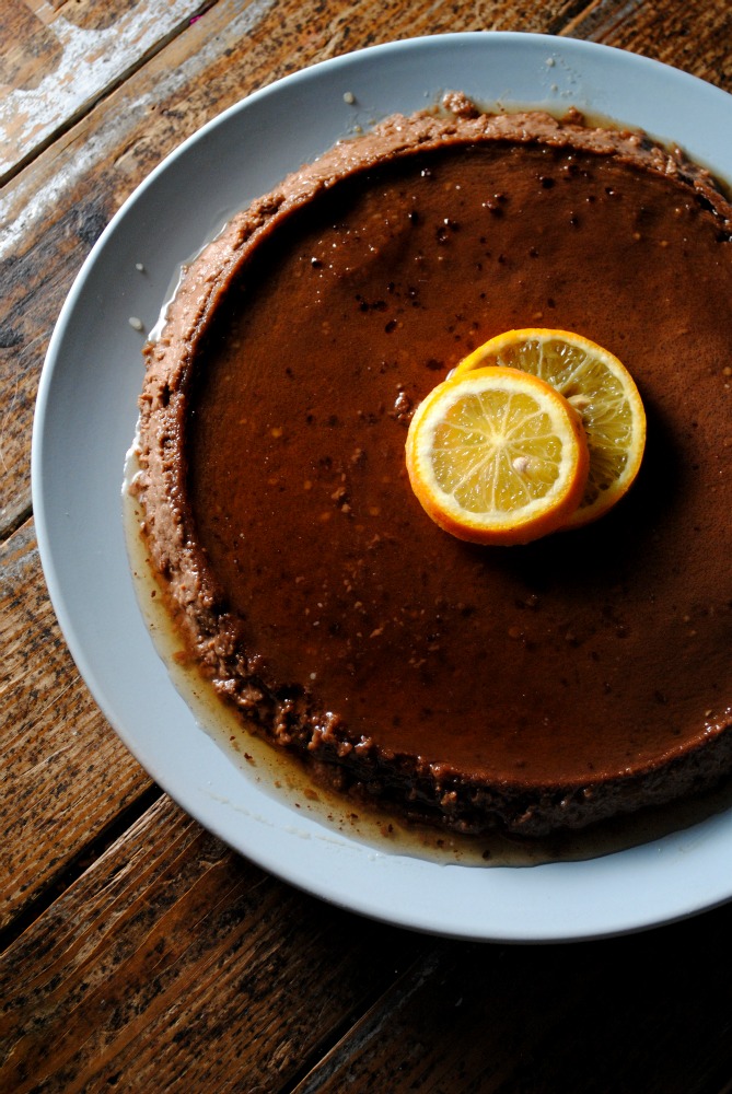 Chocolate-Orange Flan recipe from sweetlifebake.com 