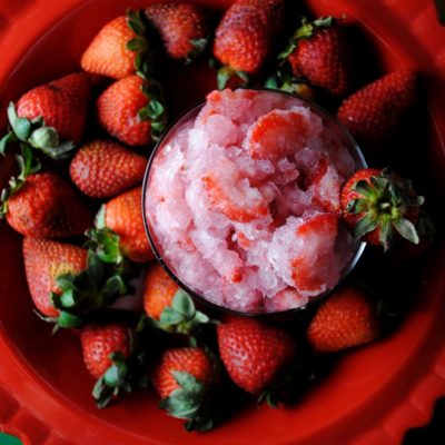 Strawberry Moscato Granita
