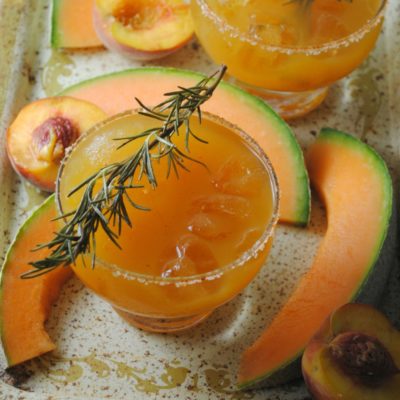 Savory Peach-Melon Cocktail