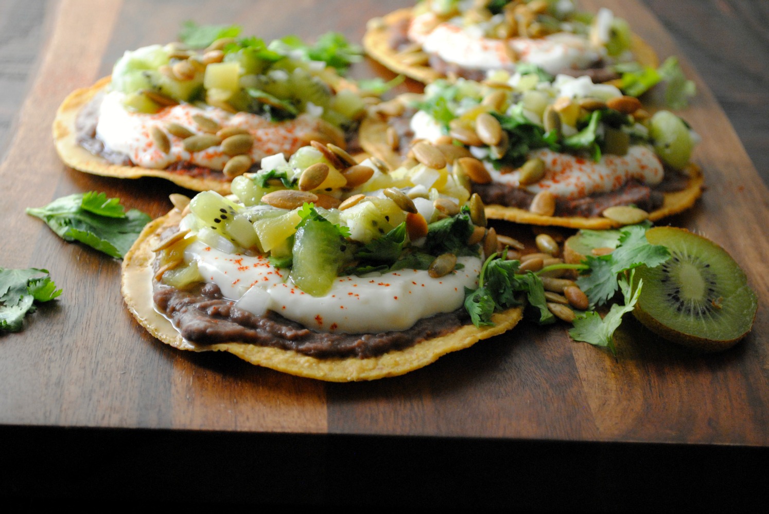 black-bean-tostadas-kiwi-salsa-VianneyRodriguez