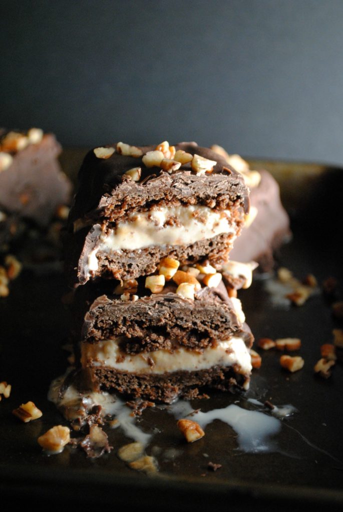 ChocolateDipped Brownie Ice Cream Sandwiches