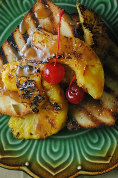 Grilled Pound Cake with Roasted Fruit