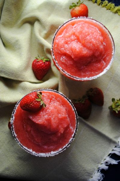Frozen Strawberry-Chile Margaritas
