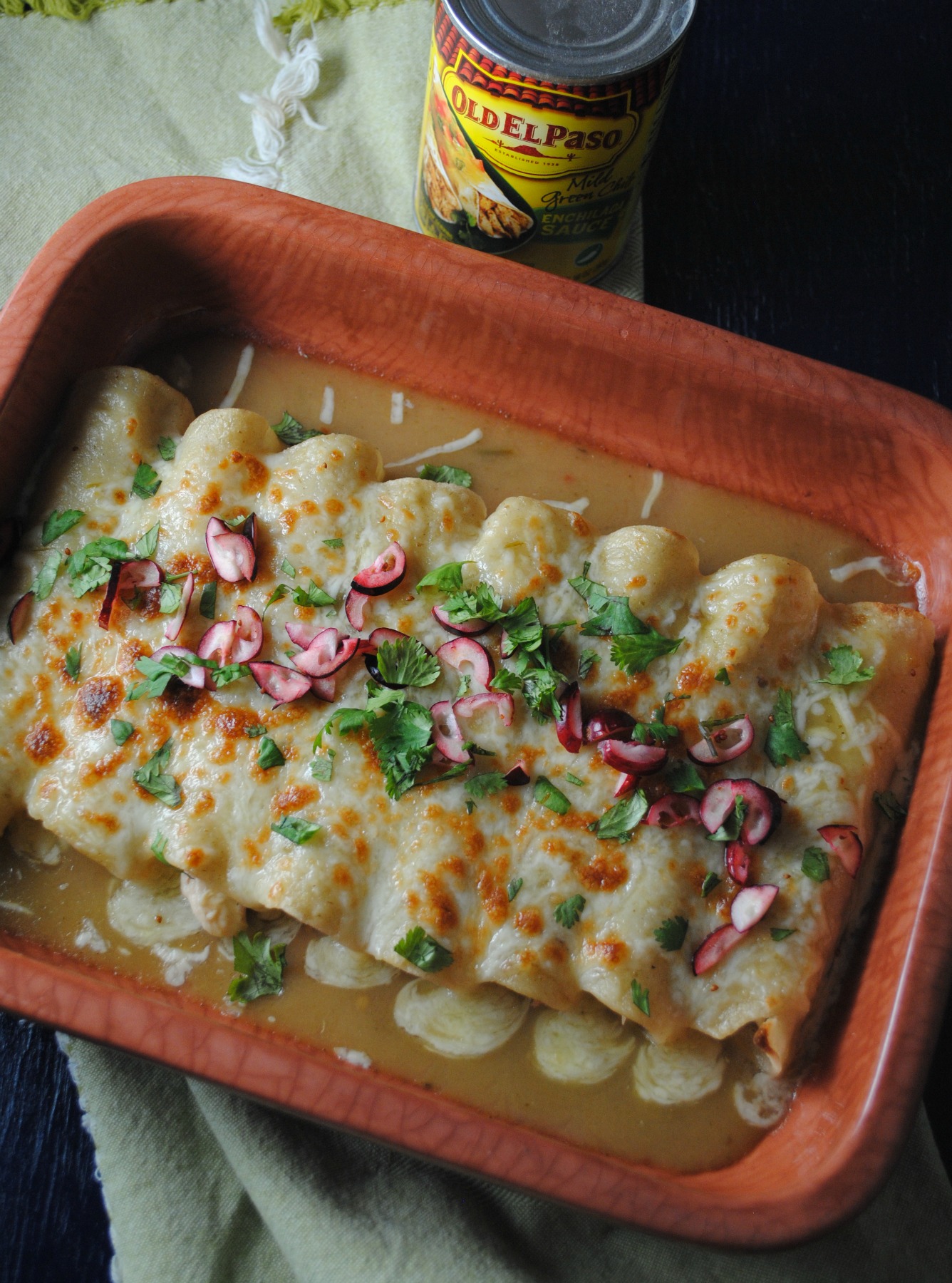 Green Chile Turkey Enchiladas