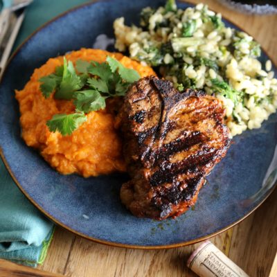 Chile Ancho Grilled Lamb Chops with Kendall-Jackson Wine