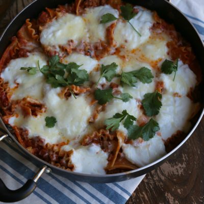 Turkey-Chorizo Skillet Lasagna