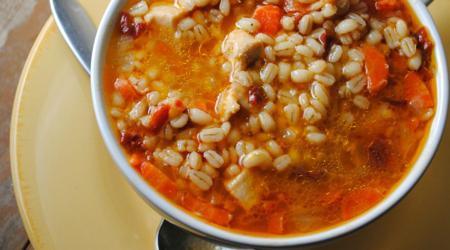 Chipotle Chicken Barley Soup