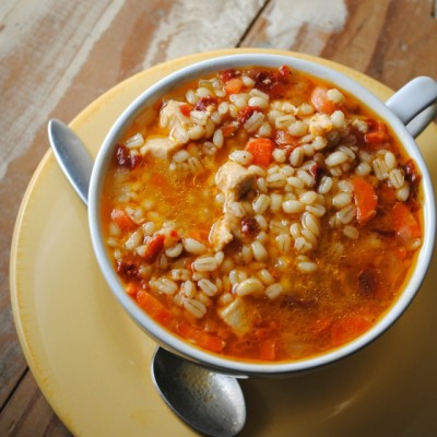 Chipotle Chicken Barley Soup