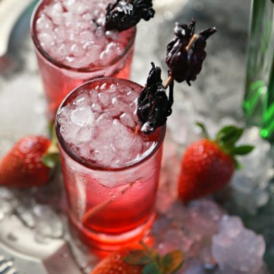 Hibiscus Strawberry Gin Cocktail