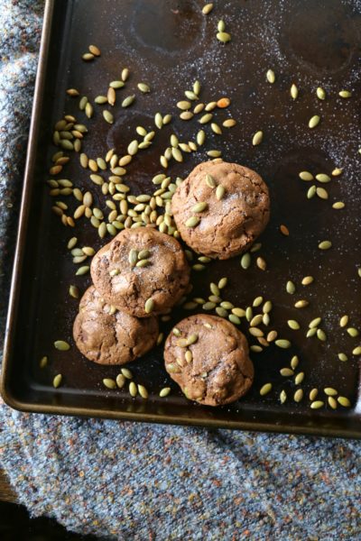 Chocolate Chunk–Pumpkin Seed Cookies
