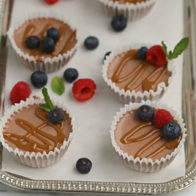 Mini Mexican Chocolate Cheesecakes with Fresh Berries