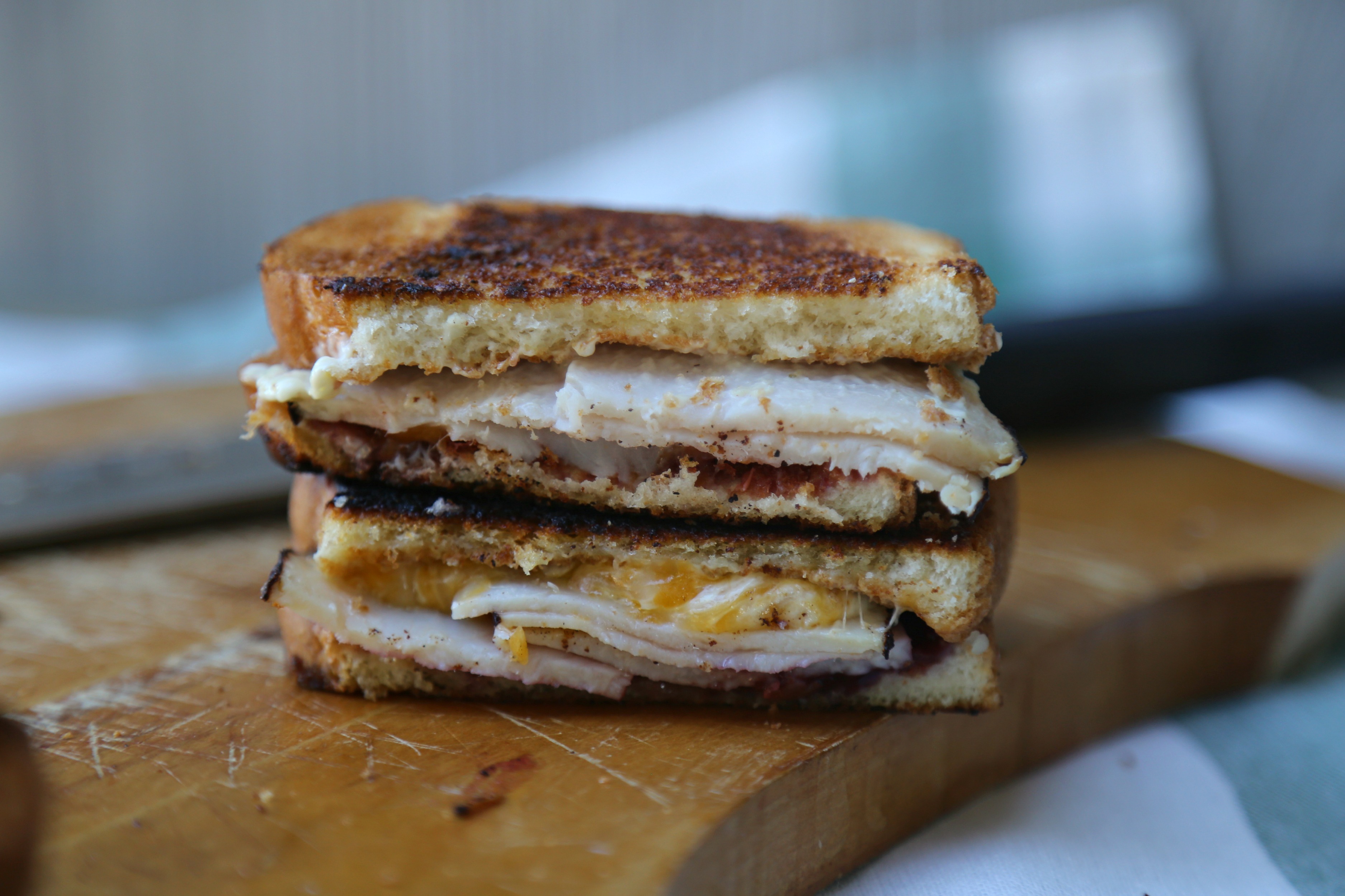 Turkey Blackberry Grilled Cheese Sandwich with Salsa Verde Spread ...