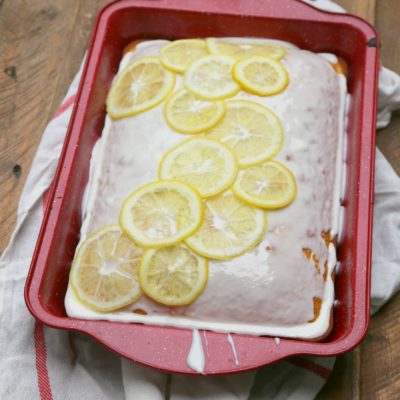 Texas Lemon Sheet Cake with Lemon Yogurt Glaze