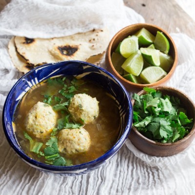 Mexican Chicken Meatball Soup