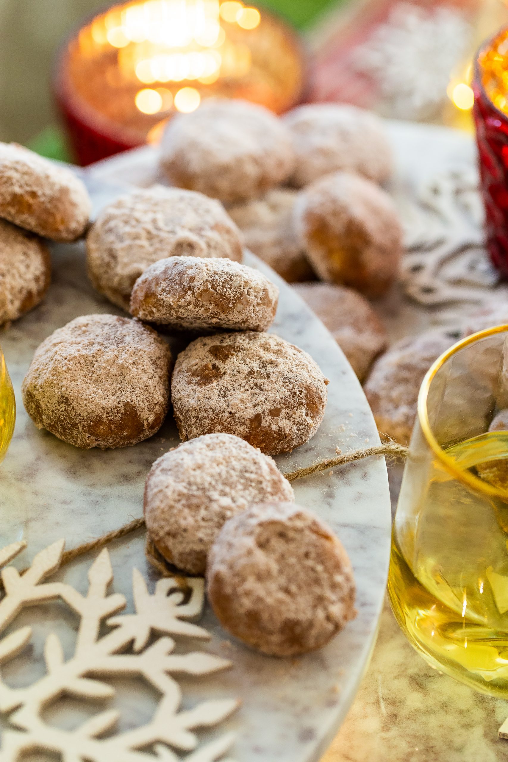 Cocoa Cashew Mexican Wedding Cookies