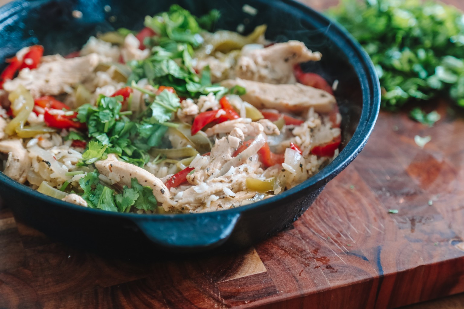 Skillet Chicken Fajita Rice Sweet Life