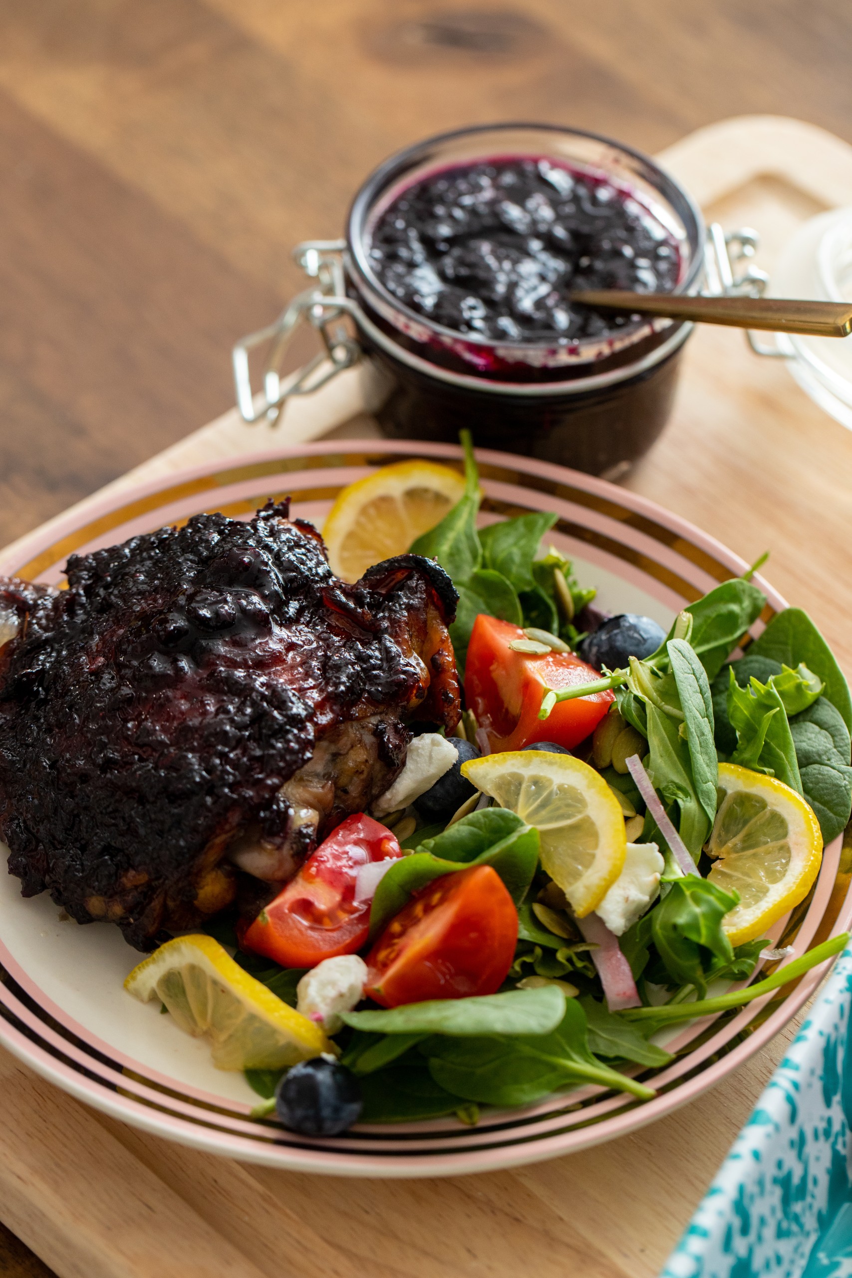 Blueberry Glazed oven baked chicken