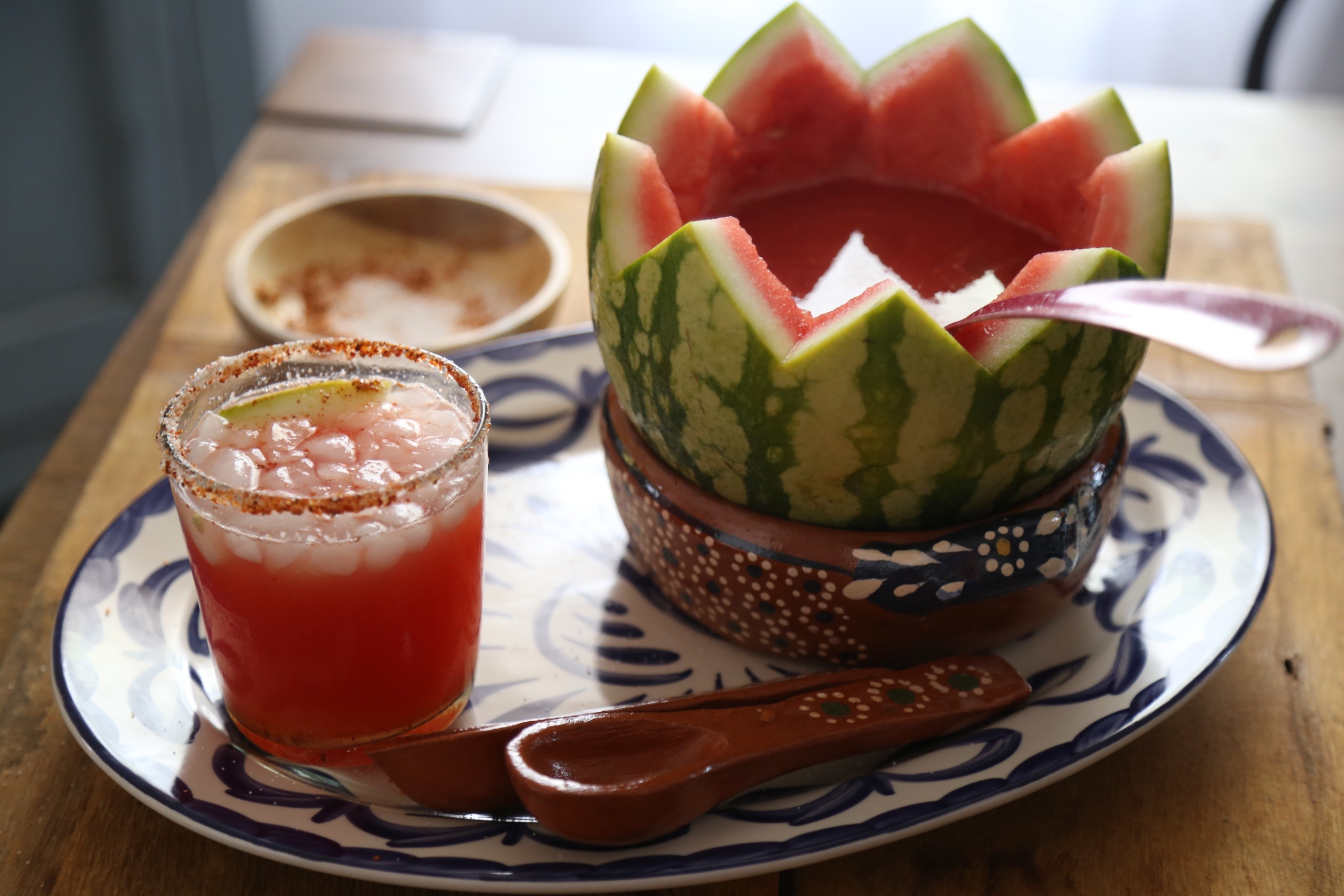 fresh watermelon paloma cocktail