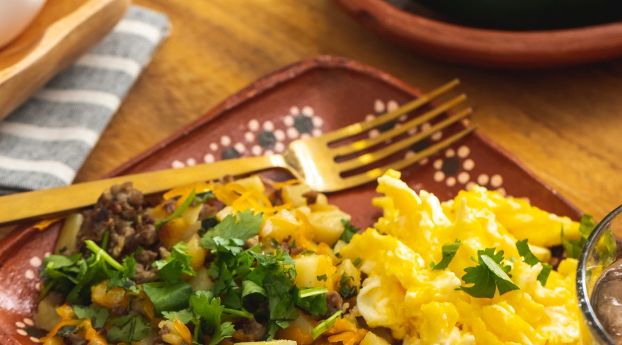 Poblano breakfast scramble recipe