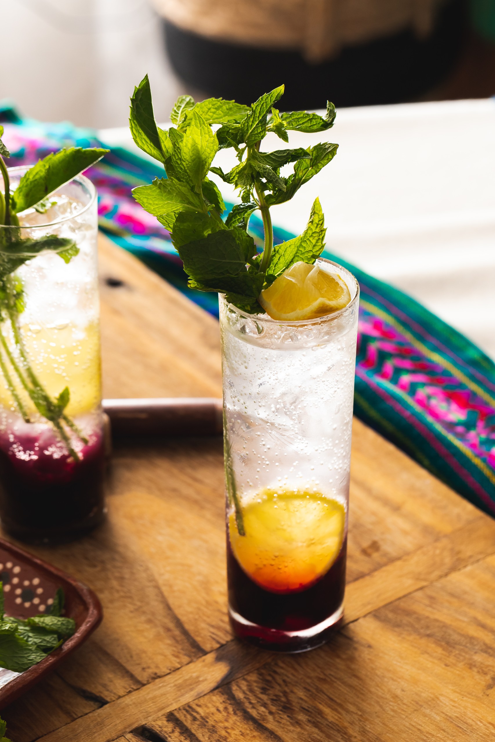 black currant jam mojito cocktail recipe