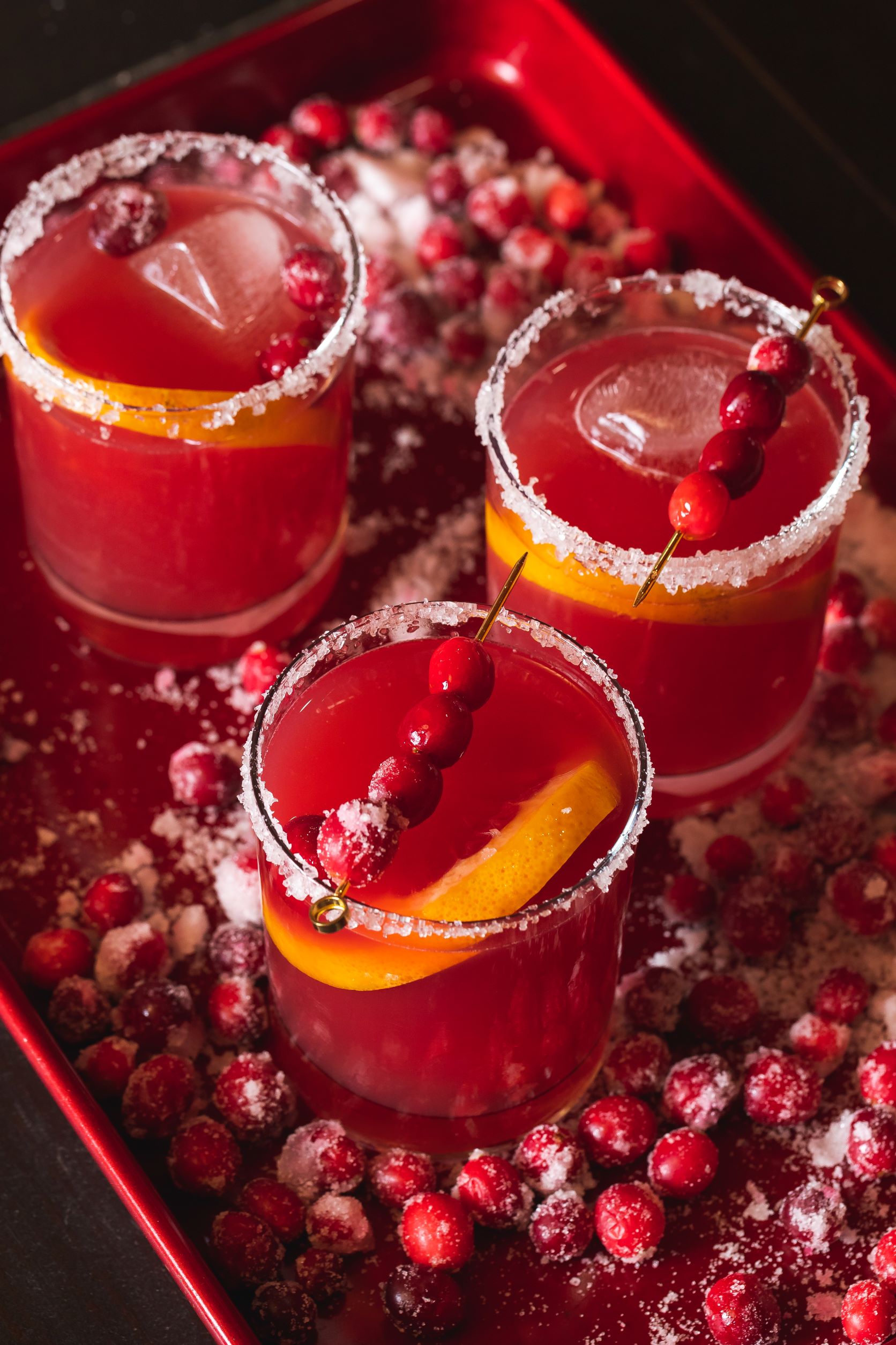 cranberry mezcal paloma cocktail